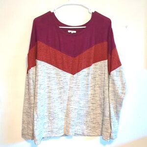 Colorblock plus size sweater